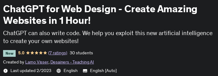 ChatGPT for Web Design - Create Amazing Websites in 1 Hour!