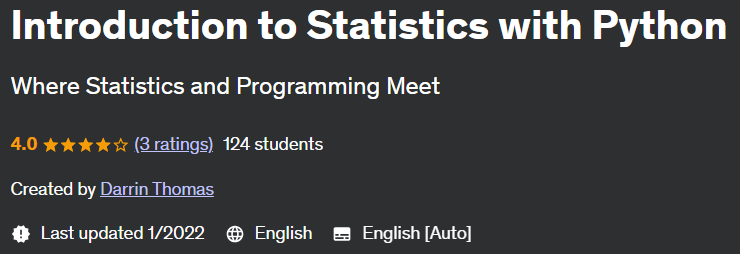 Introduction to Statistics with Python