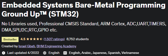 Embedded Systems Bare-Metal Programming Ground Up™ (STM32)