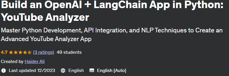 Build an OpenAI + LangChain App in Python: YouTube Analyzer 