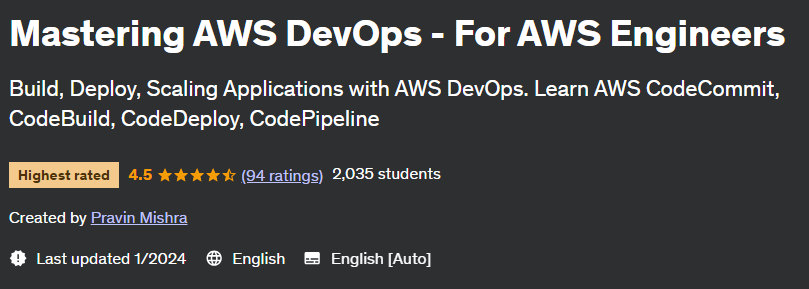 Mastering AWS DevOps - For AWS Engineers