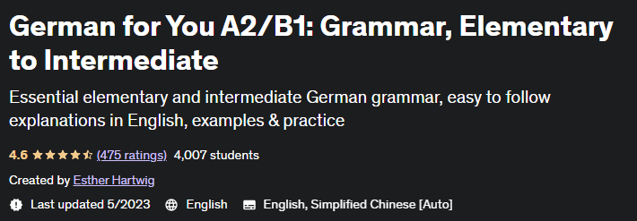 German for You A2_B1_ Grammar, Elementary to Intermediate