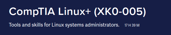 CompTIA Linux+ (XK0-005)