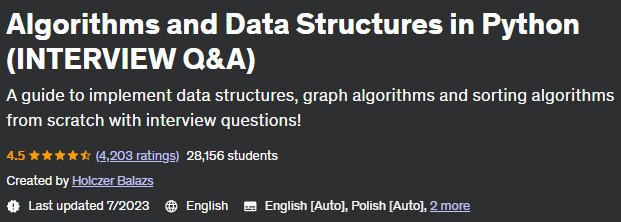 Algorithms and Data Structures in Python (INTERVIEW Q&A) 