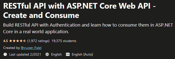 RESTful API with ASP.NET Core Web API - Create and Consume