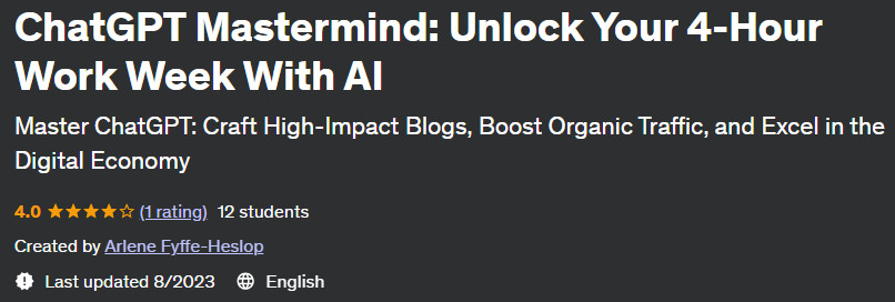 ChatGPT Mastermind: Unlock Your 4-Hour Work Week With AI 