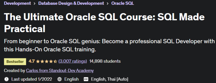 The Ultimate Oracle SQL Course: SQL Made Practical