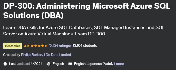 DP-300_ Administering Microsoft Azure SQL Solutions (DBA)