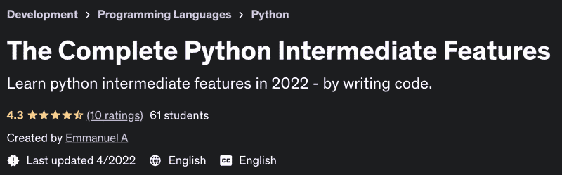 The Complete Python Intermediate Features