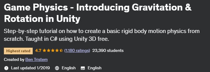 Game Physics - Introducing Gravitation & Rotation in Unity