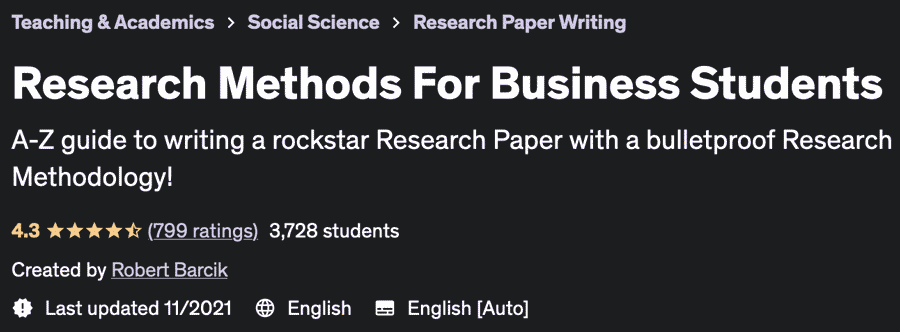 Research Methods For Business Students