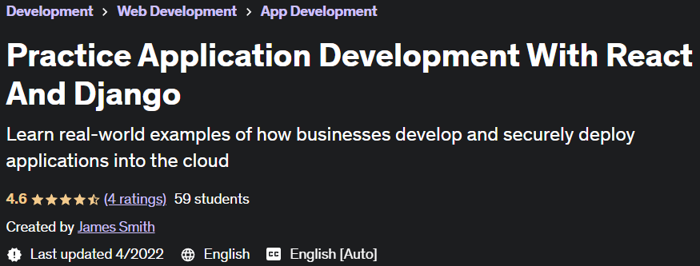 Practice Application Development With React And Django