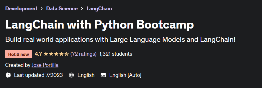 LangChain with Python Bootcamp