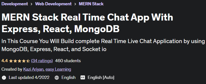 MERN Stack Real Time Chat App With Express, React, MongoDB