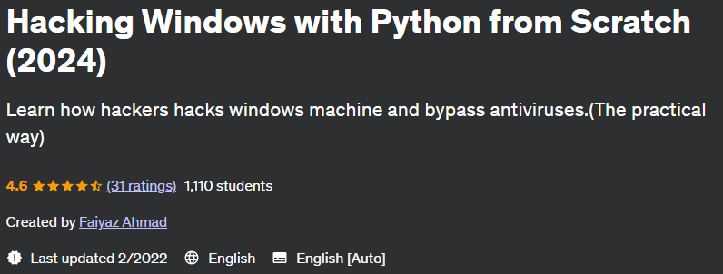 Hacking Windows with Python from Scratch (2024)