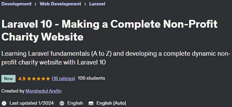 Laravel 10 - Making a Complete Non-Profit Charity Website