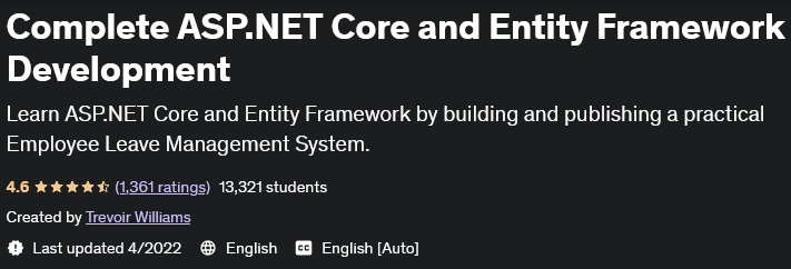 Complete ASP.NET Core and Entity Framework Development