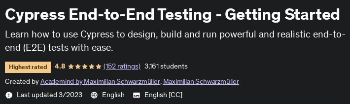 Cypress End-to-End Testing - Getting Started