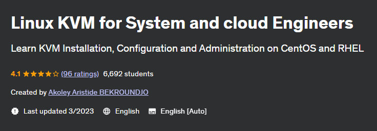 Linux KVM for System and cloud Engineers