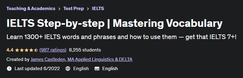 IELTS Step-by-step |  Mastering Vocabulary