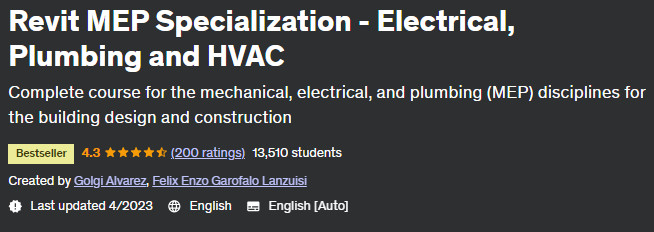 Revit MEP Specialization - Electrical, Plumbing and HVAC