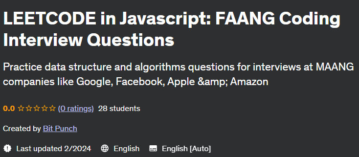 LEETCODE in Javascript: FAANG Coding Interview Questions