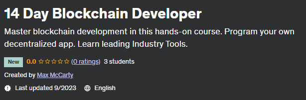 14 Days Blockchain Developer