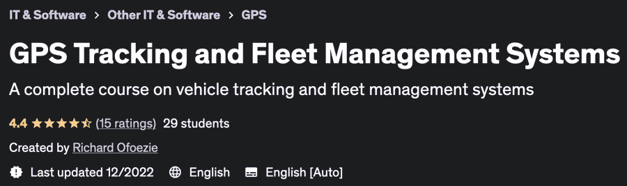 GPS Tracking and Fleet Management Systems