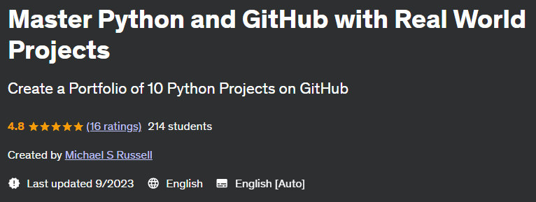 Master Python and GitHub with Real World Projects