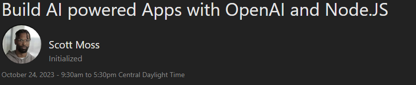 Build AI powered Apps with OpenAI and Node.JS