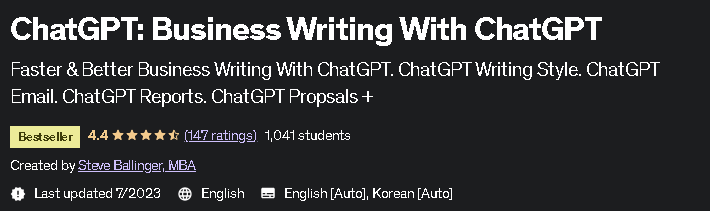 ChatGPT_ Business Writing With ChatGPT