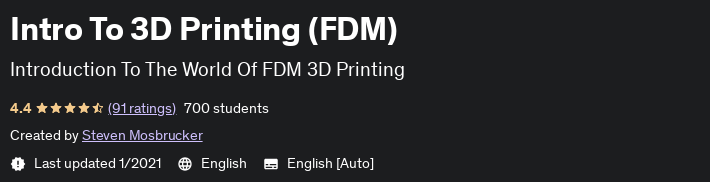 Intro To 3D Printing (FDM)