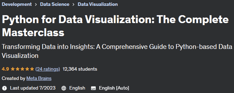 Python for Data Visualization The Complete Masterclass