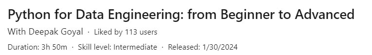 Python for Data Engineering: from Beginner to Advanced