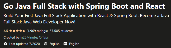 Go Java Full Stack with Spring Boot and React