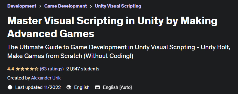 Master Visual Scripting in Unity by Making Advanced Games