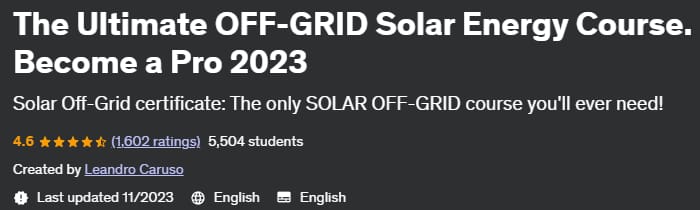 The Ultimate OFF-GRID Solar Energy Course.  Become a Pro 2023