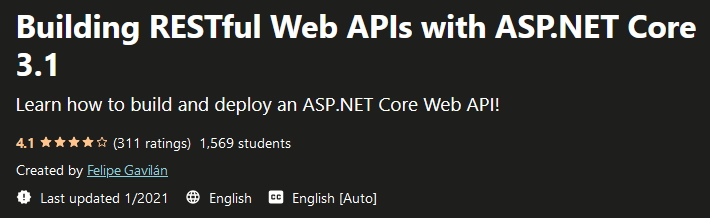 Building RESTful Web APIs with ASP.NET Core 3.1