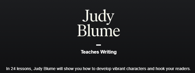 Judy Blume Teaches Writing