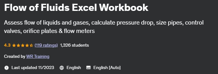 Flow of Fluids Excel Workbook