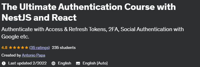 The Ultimate Authentication Course with NestJS and React