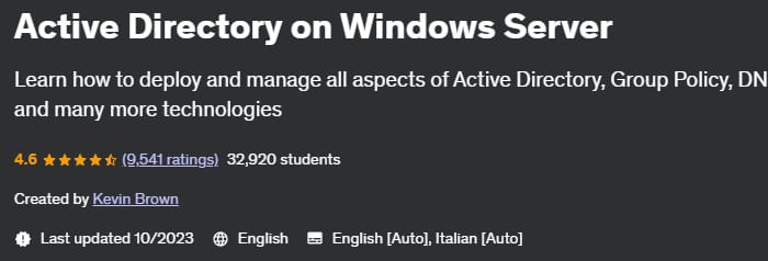 Active Directory on Windows Server