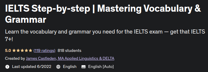 IELTS Step-by-step |  Mastering Vocabulary & Grammar