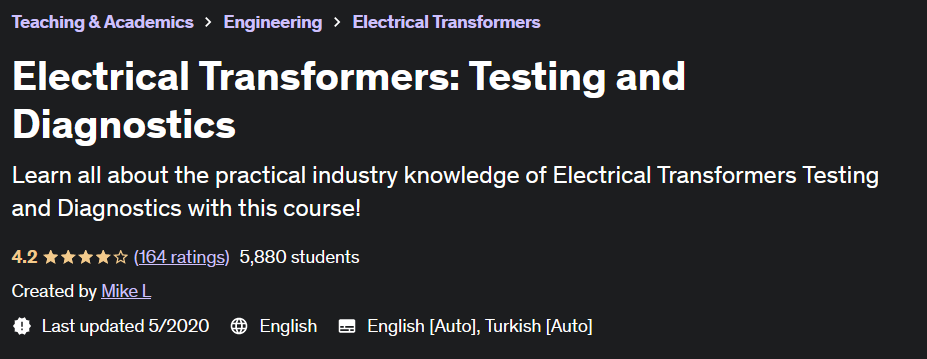 Electrical Transformers: Testing and Diagnostics