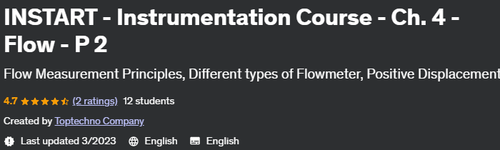 Instart - Instrumentation Course - Ch.  4 - Flow - P 2