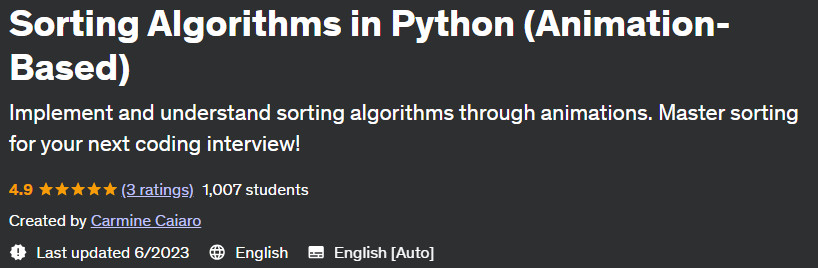 Sorting Algorithms in Python (Animation-Based)