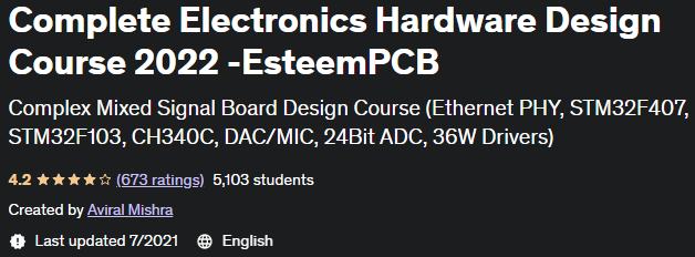 Complete Electronics Hardware Design Course 2022 - EsteemPCB