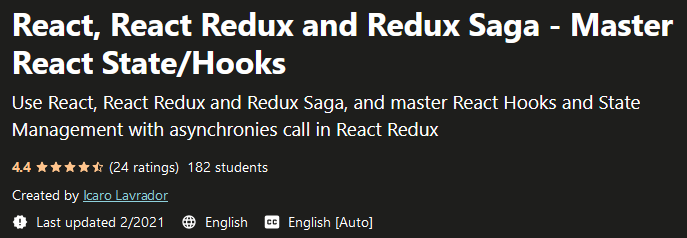 React, React Redux and Redux Saga - Master React State/Hooks