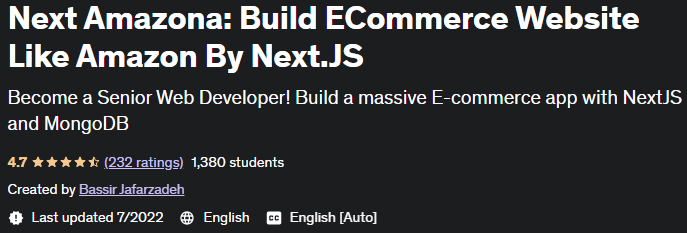 Next Amazona: Build ECommerce Website Like Amazon By Next.JS