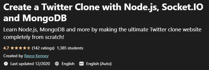 Create a Twitter Clone with Node.js Socket.IO and MongoDB